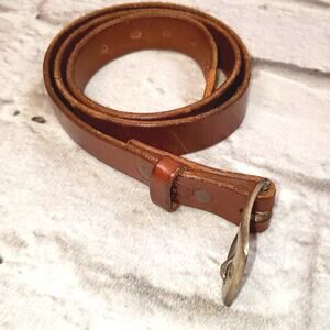 Skip Jochim Brown Thin Leather Belt size 36